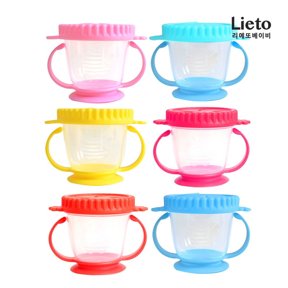 [Lieto_Baby] Lieto Silicone Snack Cup_Safety certified product, baby food container product compatible, sealed lid_ Made in KOREA
